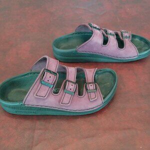 Birkenstock Marseille Maroon Suede Sandals Size 38 US 7.5